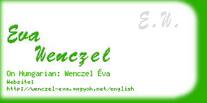 eva wenczel business card