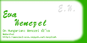 eva wenczel business card